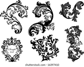 black and white design ornament