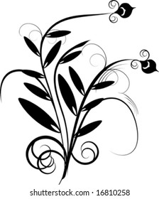 black and white design ornament