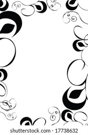 black and white design ornament
