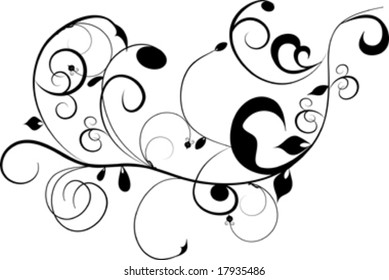 black and white design ornament