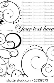 black and white design ornament