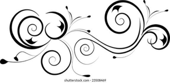 black and white design ornament