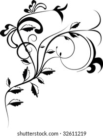black and white design ornament