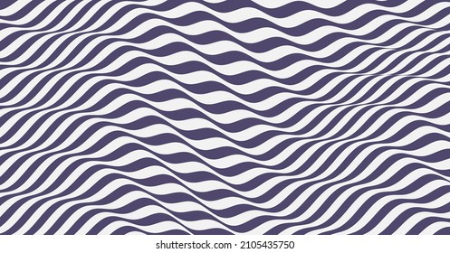 Black and white design. Pattern with optical illusion. Abstract striped background. Vector illustration.