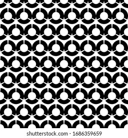 Diseño en blanco y negro. Los puntos de polka adornan.Patrón sin problemas. Ilustración vectorial para diseño web o impresión.