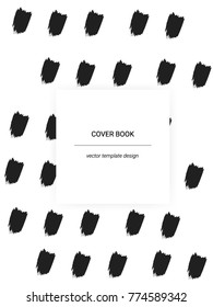 Black and white design template for cover book, invitation card, presentation, brochure, banner, wallpaper and online content. Minimal style abstract background