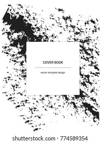 Black and white design template for cover book, invitation card, presentation, brochure, banner, wallpaper and online content. Minimal style abstract background