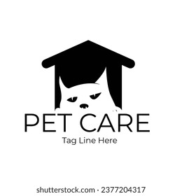 Diseño en blanco y negro que puede utilizarse como símbolo de tienda de mascotas