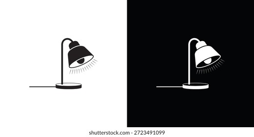 Lâmpada de mesa preto e branco com luz raios de sombra lâmpada