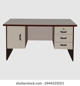 Mesa de escritorio en blanco y negro para oficina