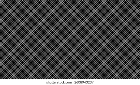 Black and white diagonal background. Plaid checkered seamless pattern.