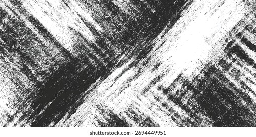 Black and white diagonal charcoal texture background with grunge lines for abstract art, sketch, or design concept.