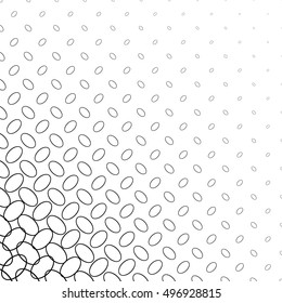 Black and white diagonal ellipse pattern background