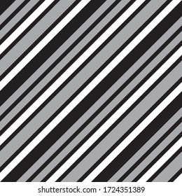 Color negro y blanco diagonal rayado fondo de patrón sin soldadura adecuado para textiles de moda, gráficos