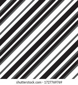 Color negro y blanco diagonal rayado fondo de patrón sin soldadura adecuado para textiles de moda, gráficos