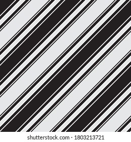 Color negro y blanco diagonal rayado fondo de patrón sin soldadura adecuado para textiles de moda, gráficos