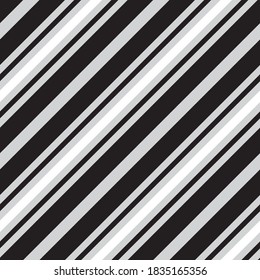 Black and white diagonal striped seamless pattern background suitable for fashion textiles, graphics