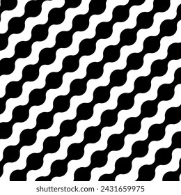 Black White Diagonal Stripes Shape Pattern Vector Illustration Background