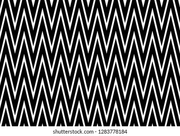 black and white diagonal strips in a zigzag