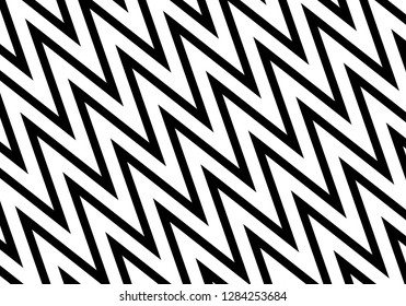 black and white diagonal strips in a zigzag