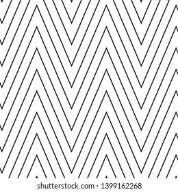 black and white diagonal strips in a zigzag