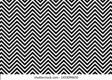 black and white diagonal strips in a zigzag 