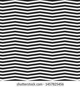 black and white diagonal strips in a zigzag 