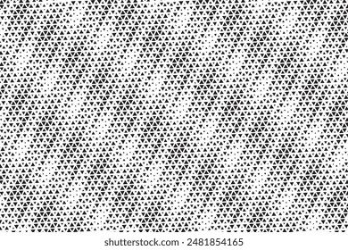 Arrière-plan noir et blanc triangle diagonal, motif de points rayés.  Abstrait, arrière-plan triangulaire mi-fond en tant qu'élément de conception.  illustration vectorielle. 
