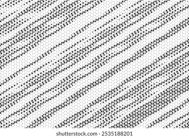 Black and white diagonal triangle dot stripes pattern background. Abstract triangular halftone background as design element. vector illustration.