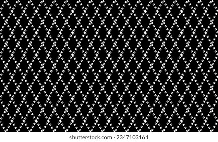 el patrón de línea de puntos de diamante blanco y negro se repite en el diseño de estilo transparente para impresión de tela o fondo de fondo o fondo de papel 