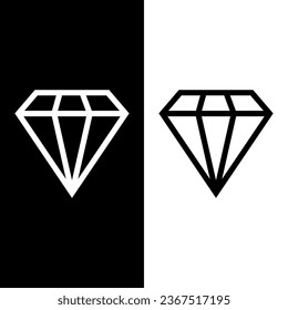black and white diamond icon
