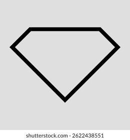 Icono de diamante blanco y negro