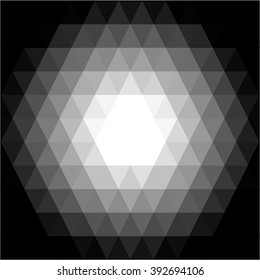 Black white diamond polygonal pattern Vector illustration, Creative Business Design Templates