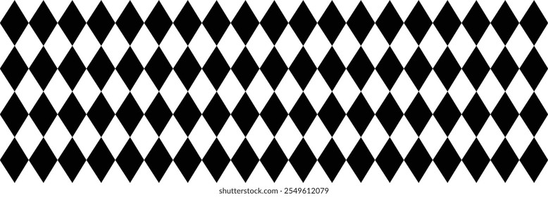 Black and white diamond shape fabric background. Black and white diamond dance floor.