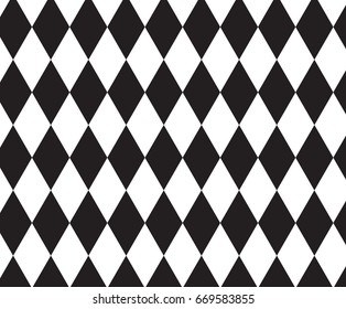 Black and white diamond shape pattern background.