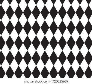 Black and white diamond shape pattern background.
