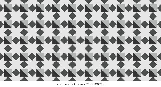 Los diamantes en blanco y negro triángulos de un patrón ininterrumpido. Resumen del fondo vectorial. 