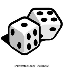 black and white dice