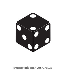 black and white dice logo. very suitable for icon, symbol, company, business, etc