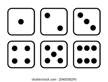 BLACK AND WHITE DICE SET