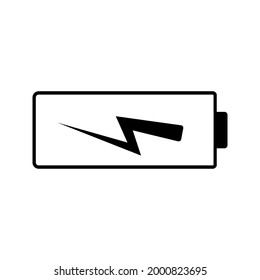 black and white digital battery icon
