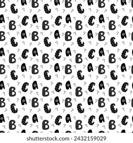 Black and white Digital Design seamless pattern background. This design is suitable for scrapbooking, Machine cutting, Vinyl stickers, decals, Clothing printing, Printable decorations, Card.
