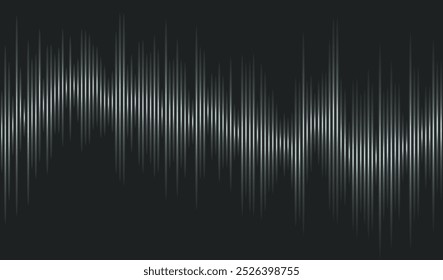 Black and white digital equalizer. A sound wave. Vector illustration EPS 10