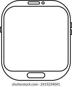 Black and white digital smartphone front side