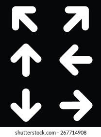 Black and White Directional Arrow Set