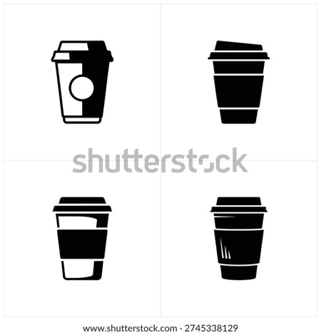 Black and white disposable coffee cups disposable cups