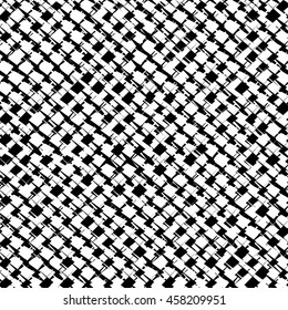 Black and white distort checkered abstract background, vector