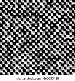 Black and white distort checkered abstract background, vector