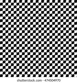 Black and white distort checkered abstract background, vector