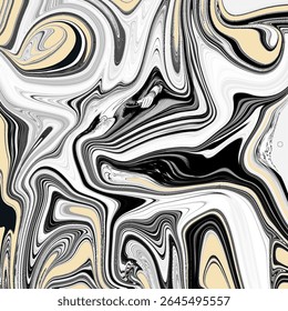 Black and white distorted abstract art with visible hands subtly embedded in the swirls. Surreal, dynamic and fluid. Distorted, Abstract, Swirl, Monochrome, Surreal.